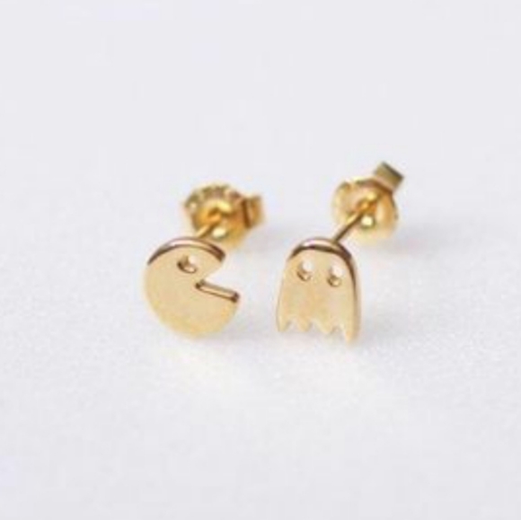 💥3/$10💥 PAC-Man Stud Earrings - Picture 2 of 2